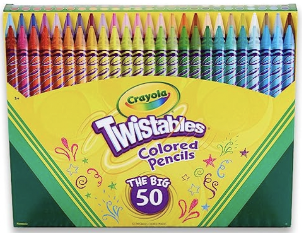 50 pack of Crayola Twistables Colored Pencils