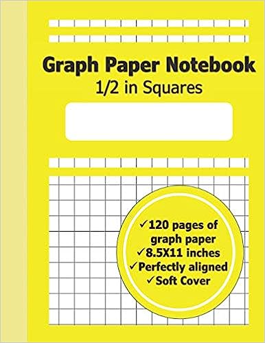 Graph paper notebook; 1/2 inch squares