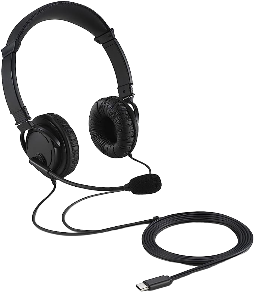 over-ear headphones with USB-C connector
