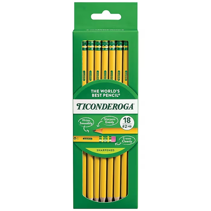 ticonderoga number 2 pencils