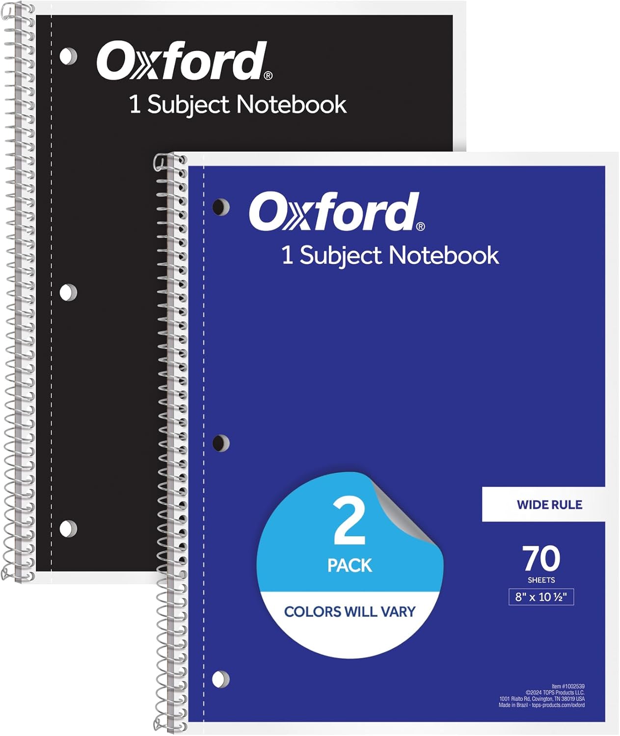 wide-ruled notebooks