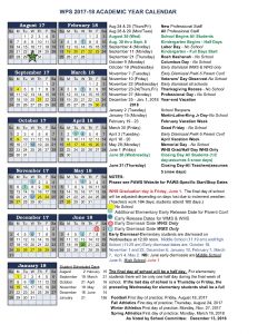 Calendar 2017-18