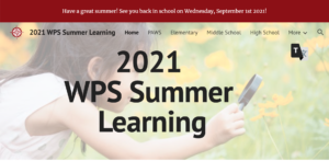 WPS 2021 Summer Learning website