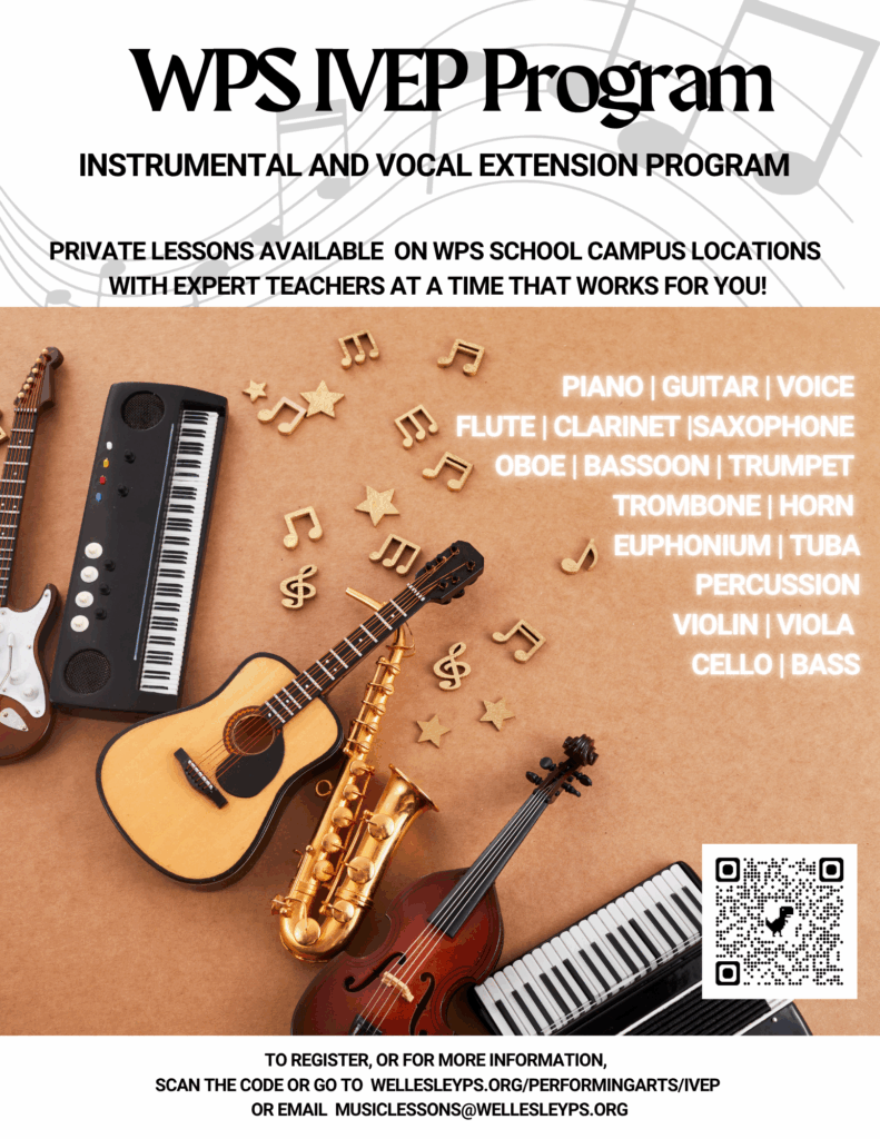 poster promoting instrument and vocal extension program