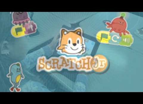 Scratch Jr Screenshot with Cat Logo