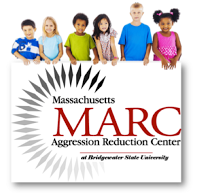 Photo of six Children with the Massachusetts Aggression Reduction Center (MARC) logo