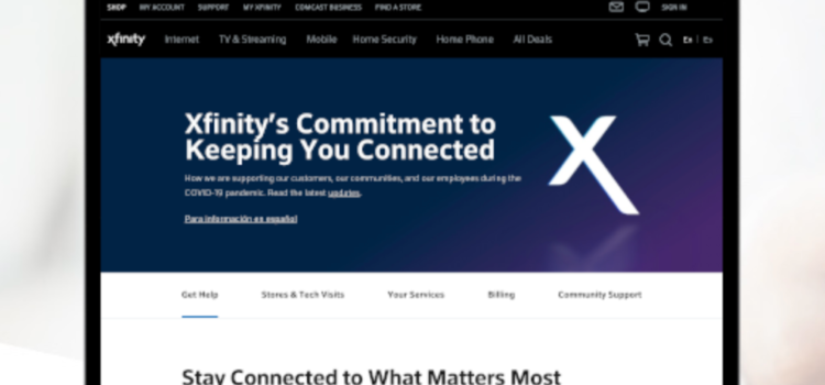 Comcast New Affordable Connectivity Program Laptop with Comcast Logo