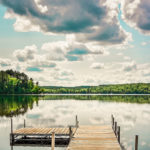 Summer Scene Lake with Dock
