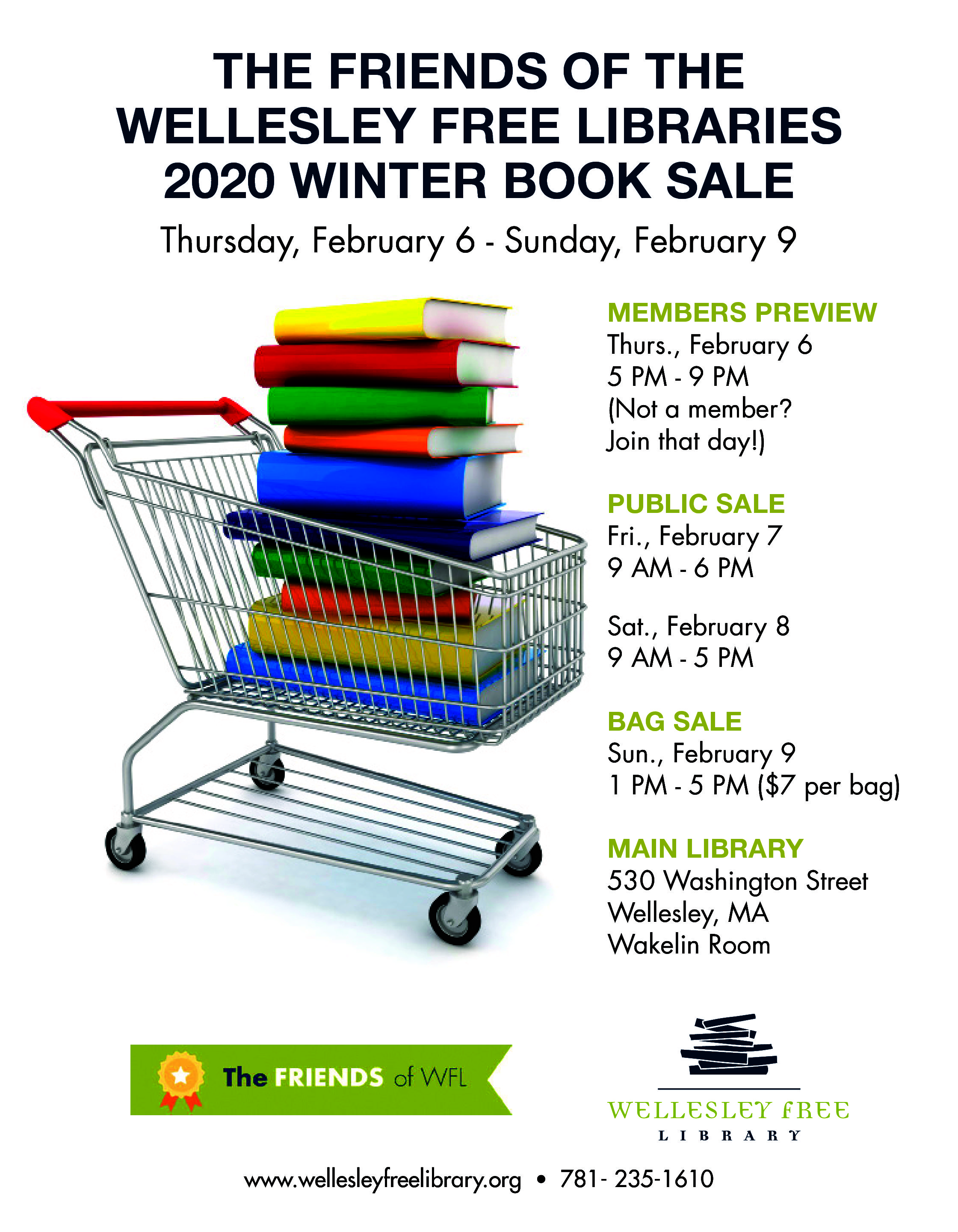 Friends of Wellesley Free Libraries 2020 Winter Book Sale 2/6 – 2/9/20 Friends of Wellesley Free Libraries 2020 Winter Book Sale 2/6 – 2/9/20