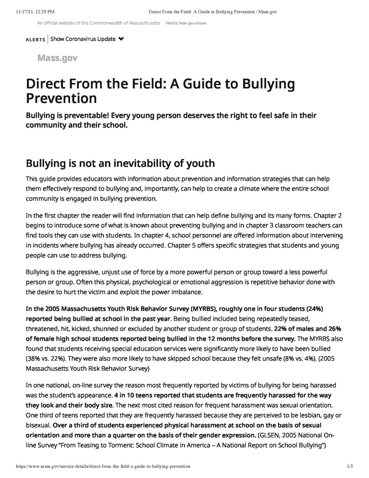 AntiBullying Resources Wellesley Public Schools